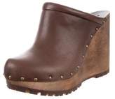 Thumbnail for your product : See by Chloe Leather Wedge Mules