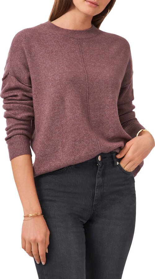 Vince Camuto Exposed Seam Crewneck Sweater