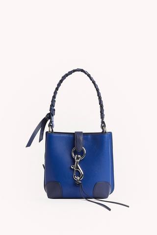 megan mini feed bag with whipstitch