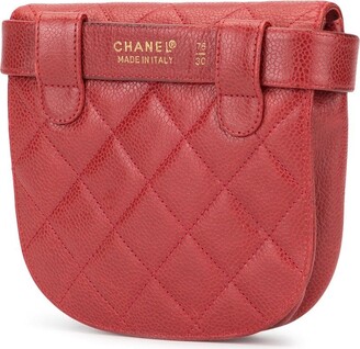 Chanel Pre-owned 1994 CC Diamond-Quilted Belt Bag - Black