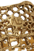 Thumbnail for your product : Aurélie Bidermann Lace Gold-plated Ring