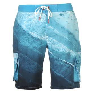 Soul Cal SoulCal Mens Cargo Board Shorts Beach Pants Boardshorts Mesh Print Drawstring