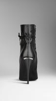 Thumbnail for your product : Burberry Bow Detail Peep-Toe Ankle Boots