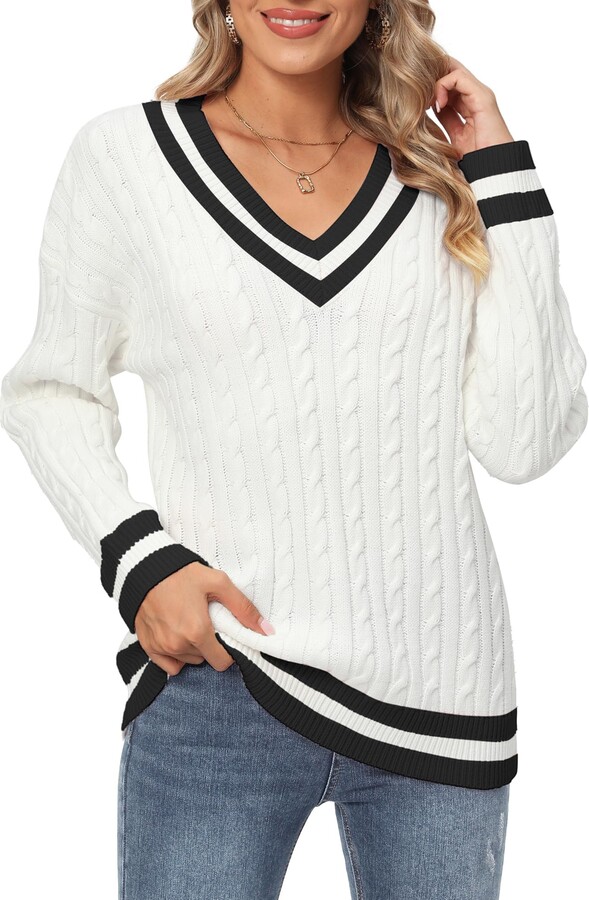 Amazon Esprit Sweater Women's Jollycode Women's Cable Knit V