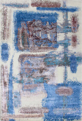 Bokara Rug Co., Inc. Hand-Knotted High-Quality Ivory and Light Blue Area Rug