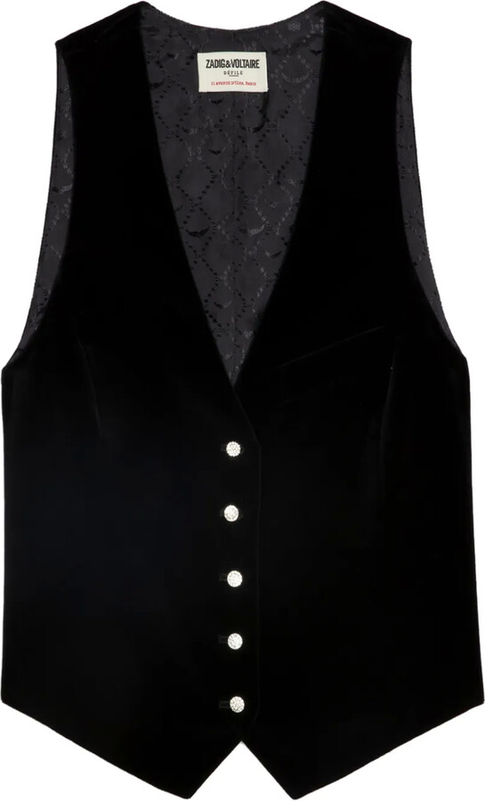 Zadig & Voltaire Emaux velvet vest
