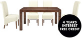 Thumbnail for your product : Dakota New 145 Cm Dining Table + 4 Sienna Chairs