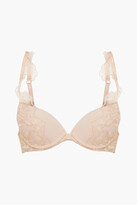 Thumbnail for your product : I.D. Sarrieri Lace-paneled Stretch-jersey Balconette Bra