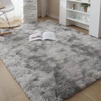 HelloMercuy Carpet Ariana Cat Grande for Living Room Soft Area Rugs for Bedroom Living Room Shaggy Patterned Fluffy Carpets for Nursery Baby Rooms Silky Smooth Fuzzy Kids Play Mats 