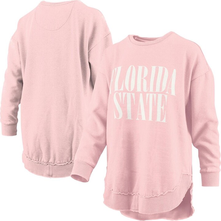 Pressbox Women's Pink Florida State Seminoles Poncho Fleece Pullover Sweatshirt