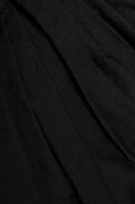 Jacquemus Bahia Draped Knotted Twill Mini Dress - Black
