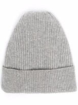 Thumbnail for your product : Brunello Cucinelli Sequin-Embellished Knitted Beanie