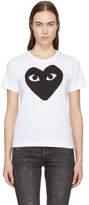 Comme des Garçons Play White and Black Large Heart T-Shirt