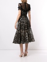 Thumbnail for your product : Saiid Kobeisy Metallic Short Sleeve Midi Dress