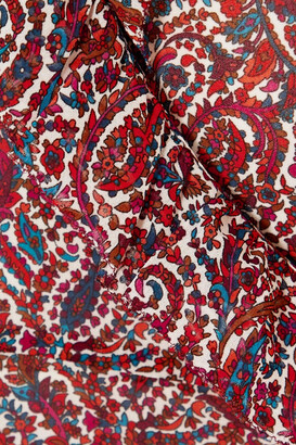 MICHAEL Michael Kors Ruffled paisley-print crepe wrap mini dress
