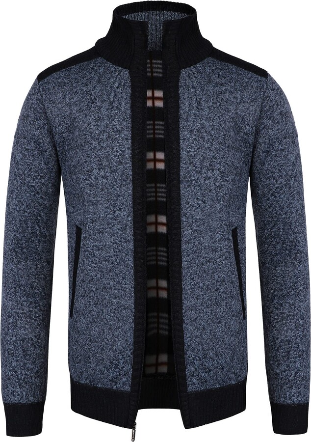G5 APPAREL Mens Full Zip Knitted Sweatshirt Breathable Windproof Jacket Top 