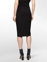 Thumbnail for your product : Calvin Klein faux leather detail pencil skirt