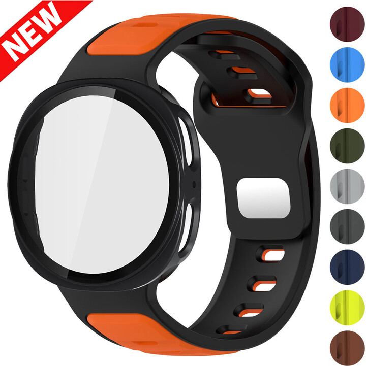 Tempered Glass Case For Samsung Watch 8 40 44mm Strap Protector Cover Band For Galaxy Watch 8 Classic LTE Silicone Correa Cases