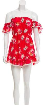 Athena Procopiou Floral Silk Mini Dress