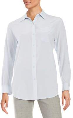 Donna Karan Donna Karan Stretch-Silk Button-Front Shirt