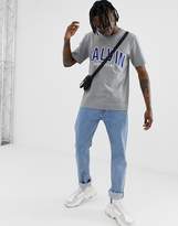 Thumbnail for your product : Calvin Klein Jeans large varsity logo t-shirt in grey marl