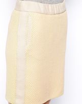 Thumbnail for your product : See by Chloe Stretch Mini Sweat Skirt with Neon Stitch