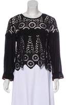 Thumbnail for your product : Ganni Embroidered Eyelet Top