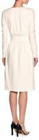 Thumbnail for your product : Giorgio Armani Long-Sleeve V-Neck Large-Pocket Dress, White