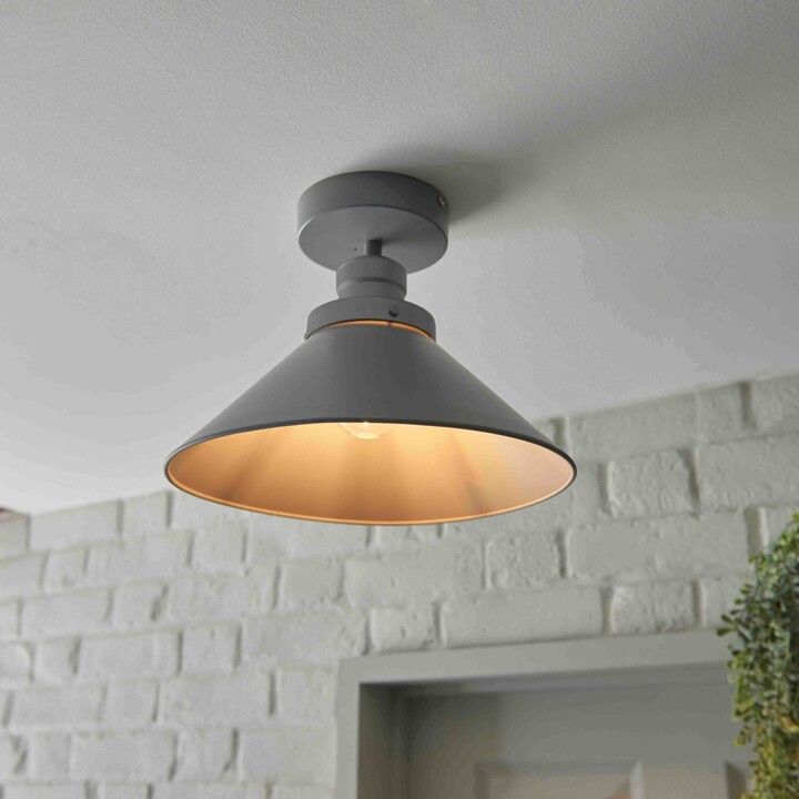 Dunelm Houston Outdoor Porch Ceiling Fitting Grey ShopStyle