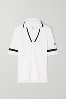 Thumbnail for your product : Bogner Elonie Striped Cotton-blend Piqué Golf Polo Shirt - White