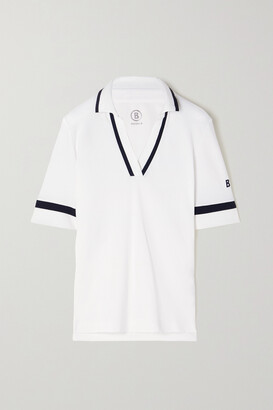 Bogner Elonie Striped Cotton-blend Piqué Golf Polo Shirt - White