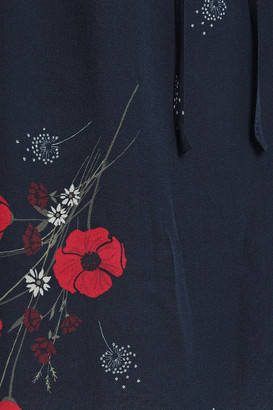 Joie Rafaella Ruffle-trimmed Floral-print Silk-georgette Blouse