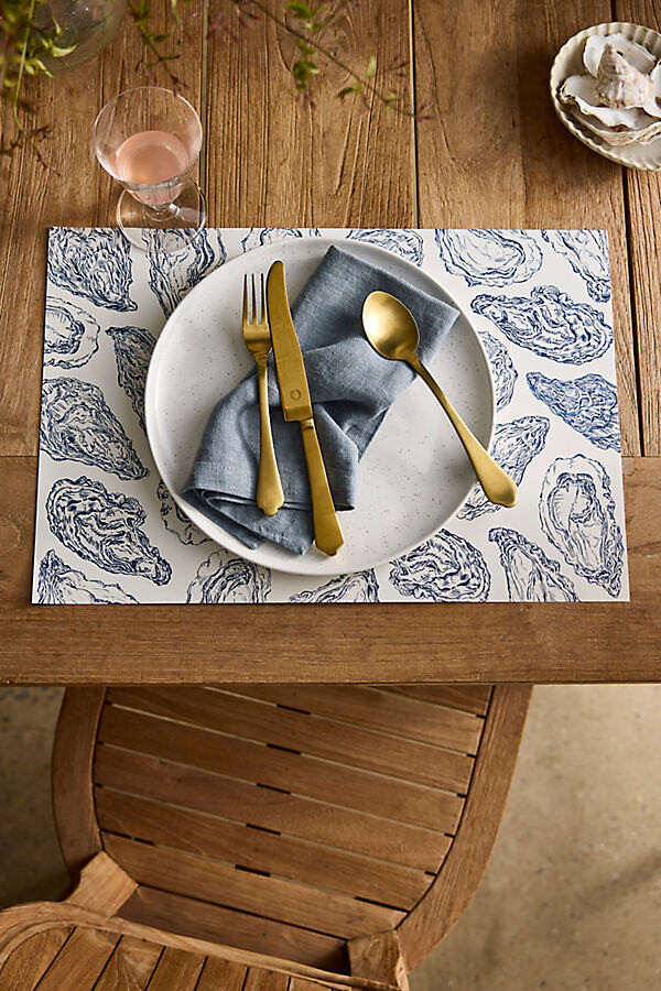 Blue Oyster Paper Placemats