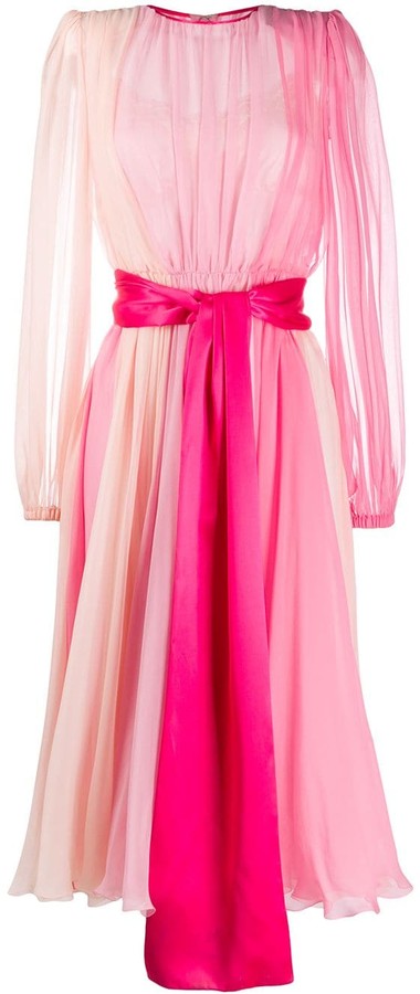 multi layered chiffon dress