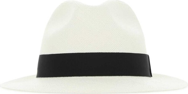 Saint Laurent Logo Detailed Fedora Hat - ShopStyle
