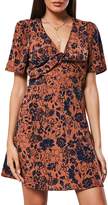 Thumbnail for your product : Missguided Floral-Print Twist-Front Mini Dress