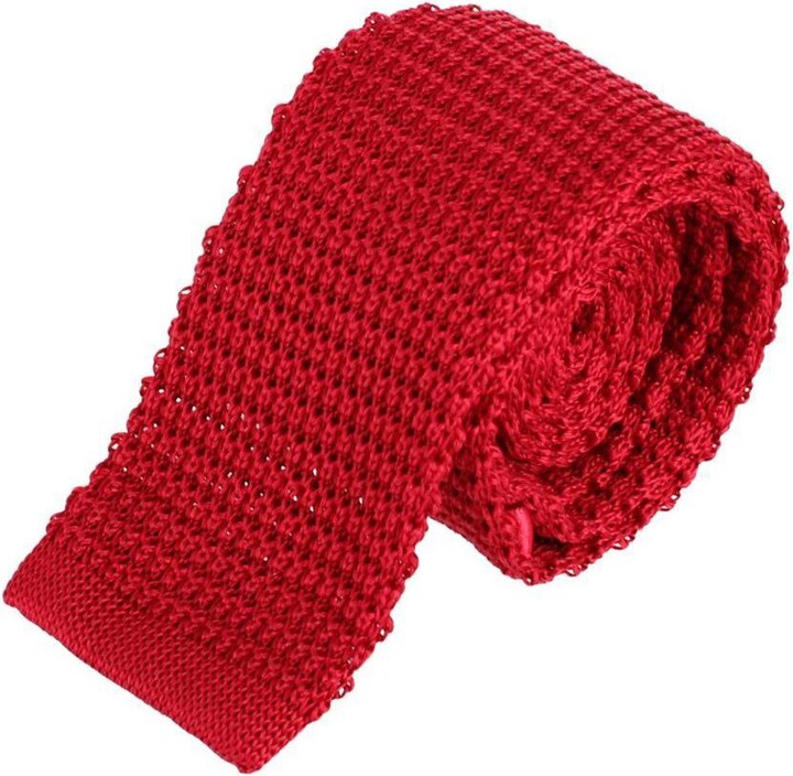 Trafalgar Men's Zion Knit Silk Solid Colored Necktie