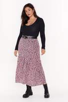 Thumbnail for your product : Nasty Gal Womens Grow Your Worth Plus Floral Midi Skirt - red - 22