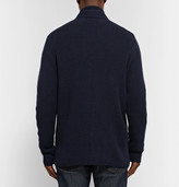 Thumbnail for your product : Officine Generale Gus Ribbed Merino Wool Zip-Up Sweater