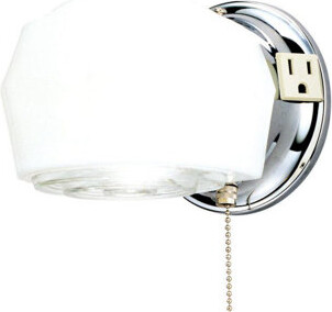 Everly Quinn 1-Light Chrome White Wall Sconce