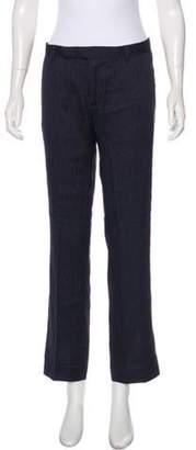 L'Agence Mid-Rise Pinstripe Pants Navy Mid-Rise Pinstripe Pants
