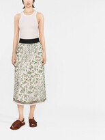 Thumbnail for your product : Liu Jo Pleated Mix-Print Skirt