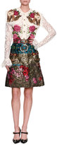 Thumbnail for your product : Dolce & Gabbana Floral Mixed Jacquard Miniskirt, Multicolor