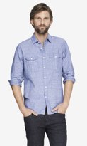 Thumbnail for your product : Express Linen-Cotton Two Pocket Shirt
