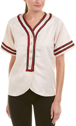 On Twelfth Baseball Embroidered Top