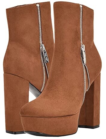 brown suede platform boots