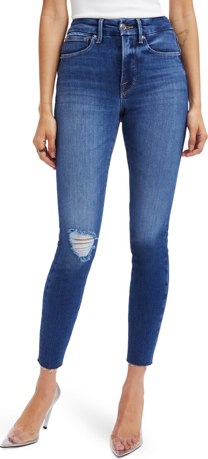 Good American Good Legs Ripped High Waist Crop Jeans - ShopStyle