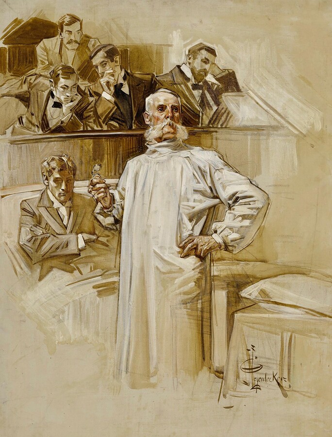 Joseph Christian Leyendecker, "Mortmain" by Arthur Train, Book Illustration, 1918