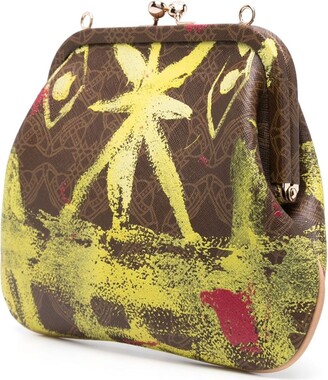 Vivienne Westwood Graphic-Print Leather Clutch Bag - ShopStyle