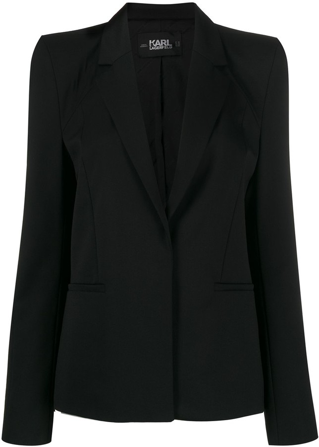 Karl Lagerfeld Paris x Carine power shoulder blazer - ShopStyle